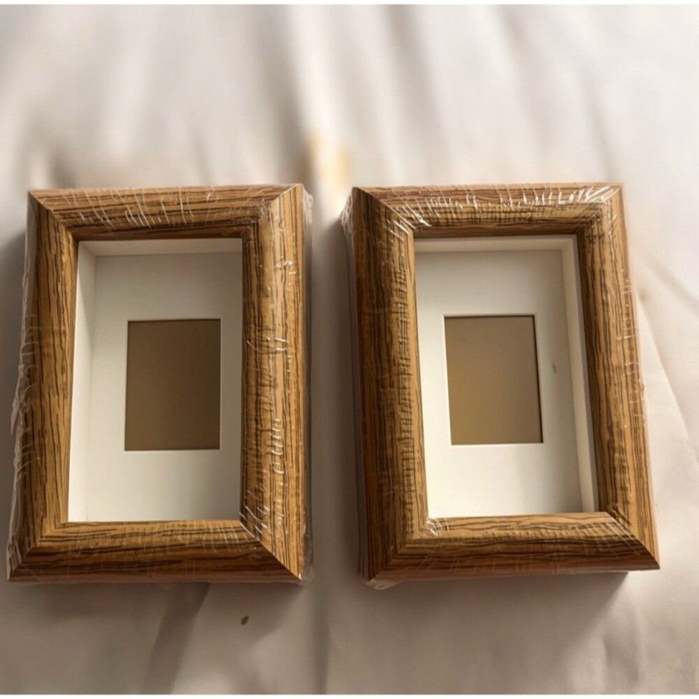 2x3 Mini Picture Frames - Small Wallet Size for Desk & Tabletop Set Of Two